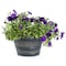 Gardenised Rustic Wood- Look Plastic Half Barrel Flower Pot Bucket Planter, PK 4 QI003696 - alternate 4